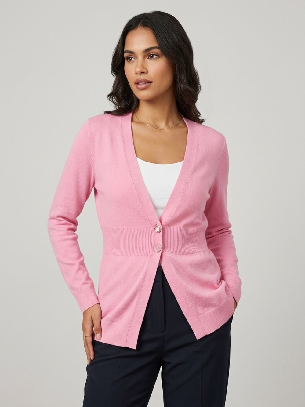 Scott Taylor V-Neck Button Front Cardigan Lightweight Knit Layering Sweater
